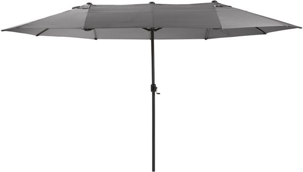 LECO Oval-Schirm "DAS ORIGINAL", Aluminium-/Stahlrohrgestell anthrazit, Polyester anthrazit, 4,6x2,7 m