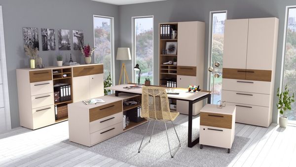 Novel 'FLORIDA' Aktenschrank 2-türig, Holznachbildung Kaschmir eiche, 89.8 x 110 x 43 cm, mit Softclose