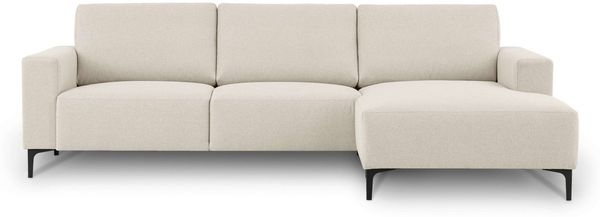 Home affaire Ecksofa Tournon, L-Form, Breite 262 cm, Webstoff, Chenille, Designsofa im nordischen Stil, Wellenunterfederung, Metallfüße