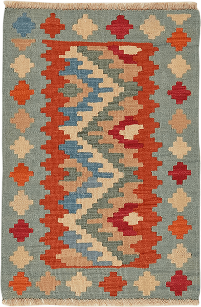 Looma 'Delara' Kelim Gashgai handgewebt, Schurwolle Bunt, 60x87 cm