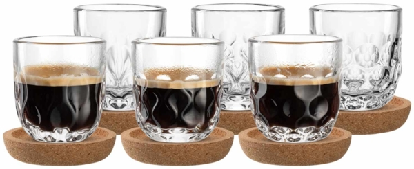 Leonardo GOCCE Espresso-Set mit Untersetzer 12-teilig