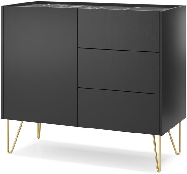 AX LIVING Kommode Schwarz Acalia KSZ97 97 cm Modern und Eleganz