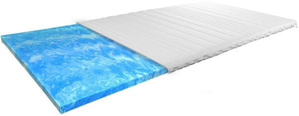 AM Qualitätsmatratzen, Topper für Boxspringbetten H2, Gelschaum-Topper mit 4-seitiger Reißverschluss, 6 cm hoch, Gelschaum, 80x200 cm