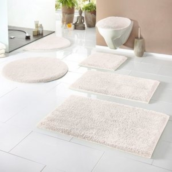 my home Badematte Maren, Höhe 15 mm, rutschhemmend beschichtet, fußbodenheizungsgeeignet, Baumwolle, rechteckig, 3-tlg. Hänge-WC Set, Bio-Baumwolle, Badteppich, Badematten auch als 3 teiliges Set Bild 6