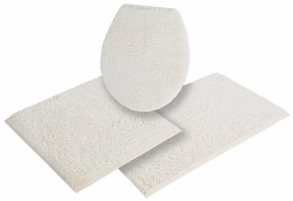 my home Badematte Maren, Höhe 15 mm, rutschhemmend beschichtet, fußbodenheizungsgeeignet, Baumwolle, rechteckig, 3-tlg. Hänge-WC Set, Bio-Baumwolle, Badteppich, Badematten auch als 3 teiliges Set Bild 4