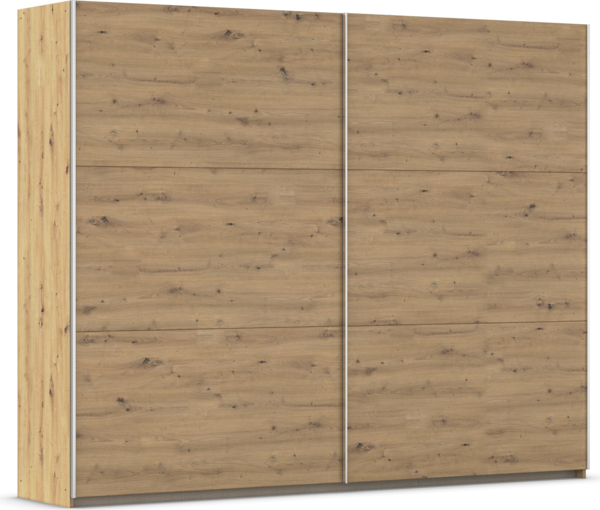 rauch Kleiderschrank; Schwebetürenschrank KRONACH, 2-türig, Eiche Artisan, 261x210x59xcm
