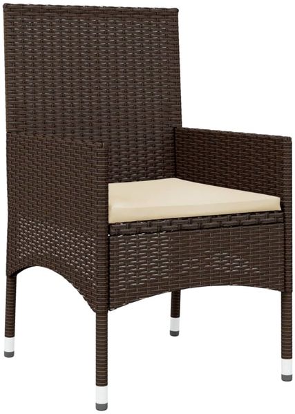 vidaXL 4-tlg. Garten-Lounge-Set mit Kissen Braun Poly Rattan 319495 Bild 8