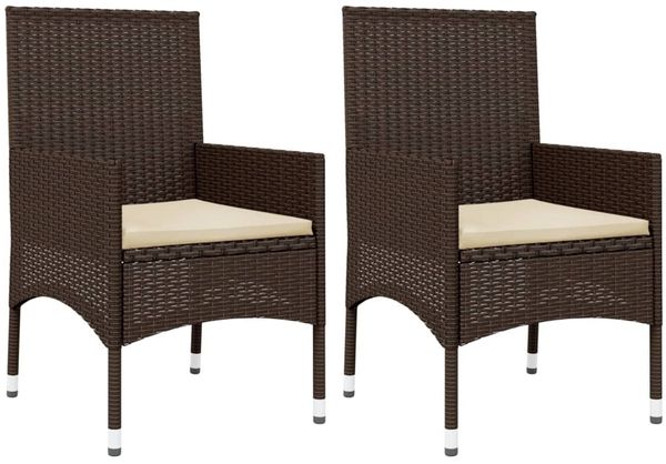 vidaXL 4-tlg. Garten-Lounge-Set mit Kissen Braun Poly Rattan 319495 Bild 7