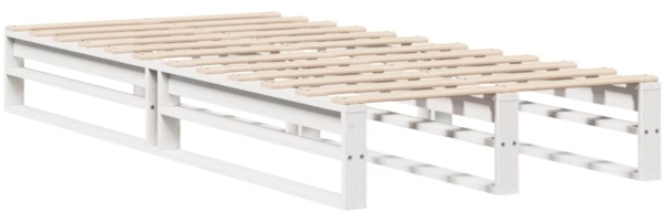 vidaXL Massivholzbett ohne Matratze Weiß 90x190 cm Kiefernholz 3306514 Bild 4