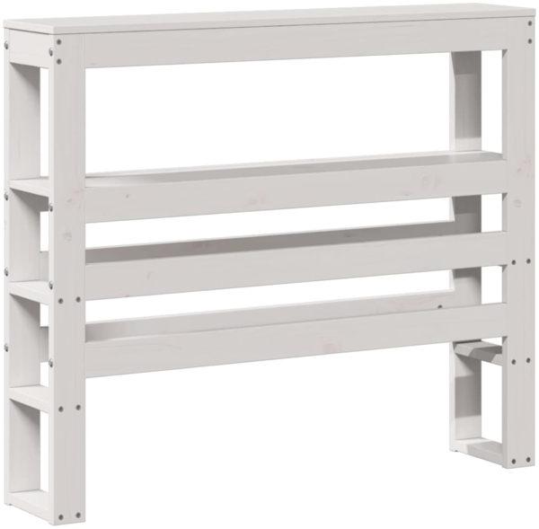 vidaXL Massivholzbett ohne Matratze Weiß 90x190 cm Kiefernholz 3306514 Bild 5