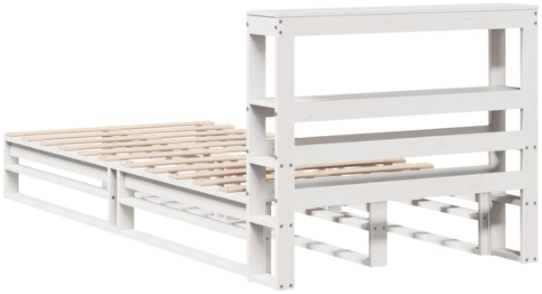 vidaXL Massivholzbett ohne Matratze Weiß 90x190 cm Kiefernholz 3306514 Bild 7