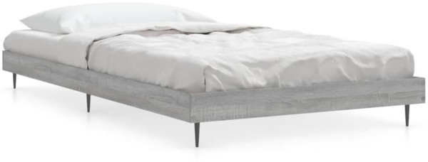 vidaXL Bettgestell Grau Sonoma 100x200 cm Holzwerkstoff 832267