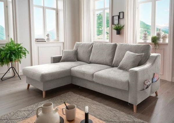 Benformato Ecksofa Valentina mit Bettkasten in verschiedenen Farben erhältlich Mikrofaser