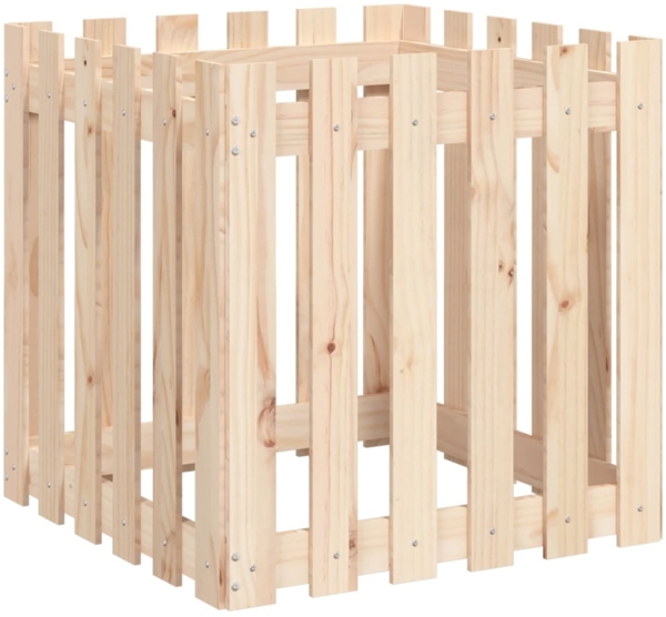 vidaXL Pflanzkübel Lattenzaun-Design 60x60x60 cm Massivholz Kiefer 832457