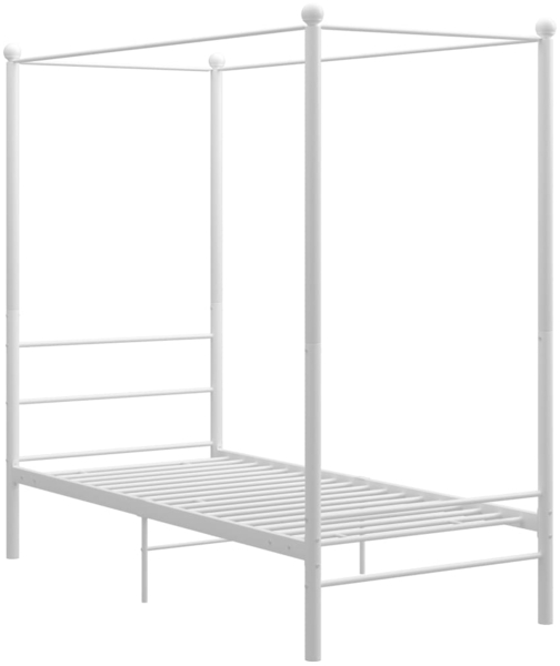 vidaXL Himmelbett Weiß Metall 100x200 cm 325055