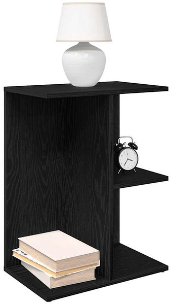 vidaXL Nachttisch Schwarz Eichen-Optik 46,5x29x61 cm Holzwerkstoff 858652