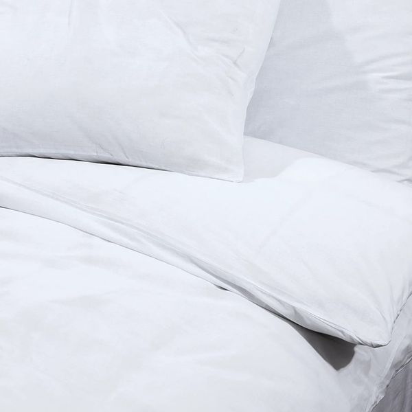 vidaXL Bettwäsche-Set Weiß 240x220 cm Leichte Mikrofaser 136016 Bild 8