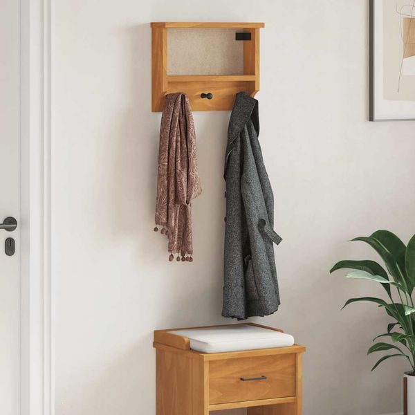 vidaXL Wandgarderobe SANDNES 45x12x35 cm Massivholz Kiefer 4010451