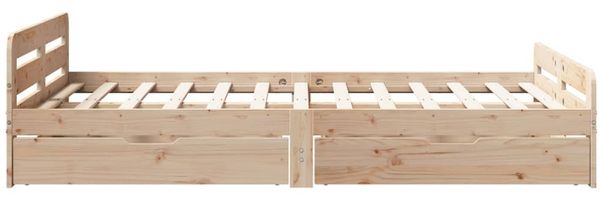 vidaXL Massivholzbett ohne Matratze 120x190 cm Kiefernholz 3309056 Bild 7