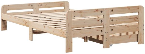 vidaXL Massivholzbett ohne Matratze 120x190 cm Kiefernholz 3309056 Bild 8