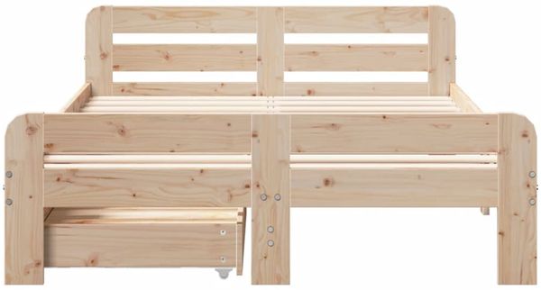 vidaXL Massivholzbett ohne Matratze 120x190 cm Kiefernholz 3309056 Bild 4