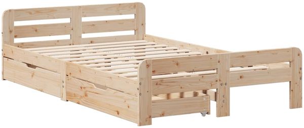 vidaXL Massivholzbett ohne Matratze 120x190 cm Kiefernholz 3309056 Bild 3