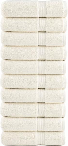 Premium-Handtücher 10 Stk. Creme 50x100 600 g/m² 100% Baumwolle 137475