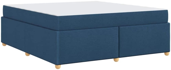 vidaXL Bettrahmen mit Matratze Blau 180 x 200 cm Stoff 3399376