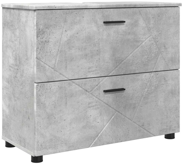 vidaXL Badezimmerschrank mit Schubladen Beton Grau 76,5 x 35 x 64 cm 883297