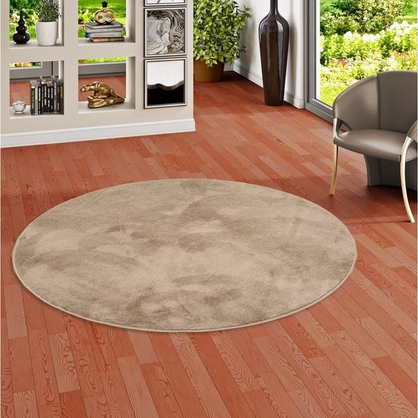 Pergamon Hochflor-Teppich Hochflor Langflor Teppich Super Soft Melia Rund, Rund, Höhe: 20 mm
