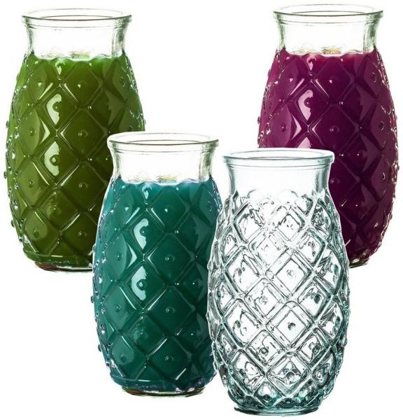 BigDean Cocktailglas set Trinkgläser im Ananas-Look 700 ml - Made in Spain, Recyceltes Glas