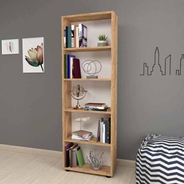 Bücherregal Vara 172x55x20 cm Eiche-Optik [en. casa]