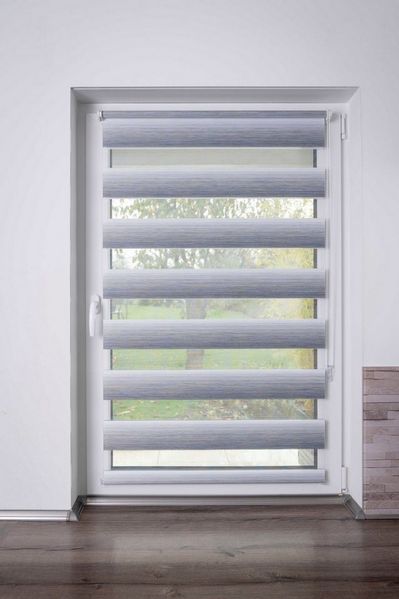 Doppelrollo mit schönen Farbverlauf, K-HOME, Lichtschutz, ohne Bohren, freihängend, Klemmfix