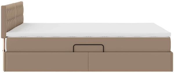 vidaXL Aufbewahrungsbett mit Matratze Cappuccino 140 x 200 cm 3370400 Bild 10