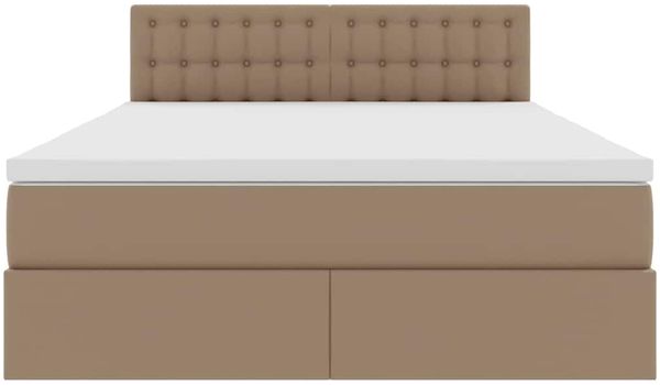 vidaXL Aufbewahrungsbett mit Matratze Cappuccino 140 x 200 cm 3370400 Bild 7