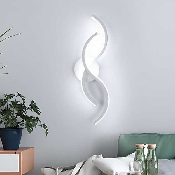 Toolight LED Wandleuchte Innen 41CM, 15W 1687LM Moderne Wandlampe Innen Kaltweiß 6500K, Weiß LED Wandleuchte für Flur Schlafzimmer Wohnzimmer Treppen Korridor