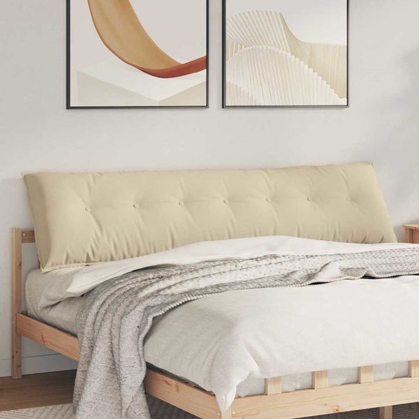 vidaXL Rückenkissen Creme 200 x 50 cm Mikrofaserstoff 42014992