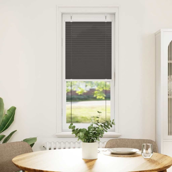 vidaXL Plissee Schwarz 40x150 cm Stoffbreite 39,4 cm Polyester 4015131