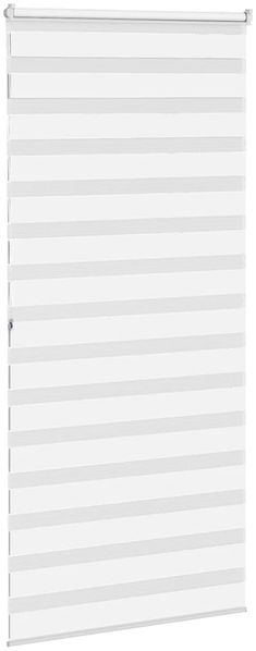 vidaXL Doppelrollo Weiß 95x200 cm Stoffbreite 90,9 cm Polyester 4014780 Bild 4