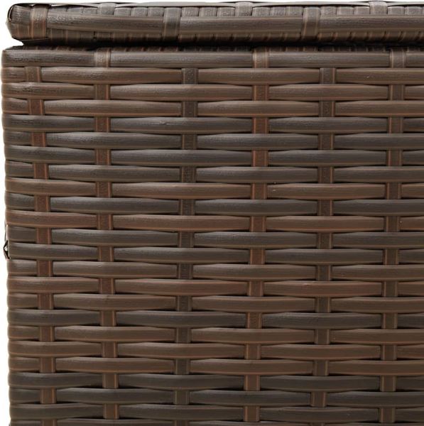 vidaXL Gartentruhe Braun 291L Poly Rattan 365337 Bild 9