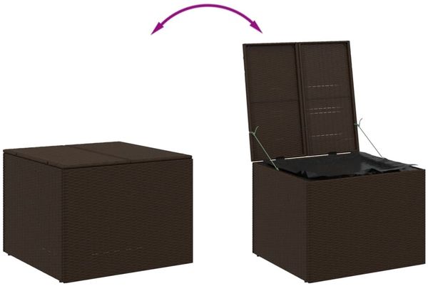 vidaXL Gartentruhe Braun 291L Poly Rattan 365337 Bild 7