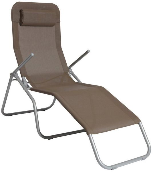 MERXX Gartenliege XXL, Stahl/Textil, inkl. Kopfkissen