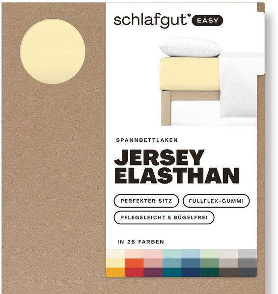 Adam Matheis Spannbettlaken EASY Jersey BL 120x200 cm gelb Spannbetttuch Bettlaken Spannlaken