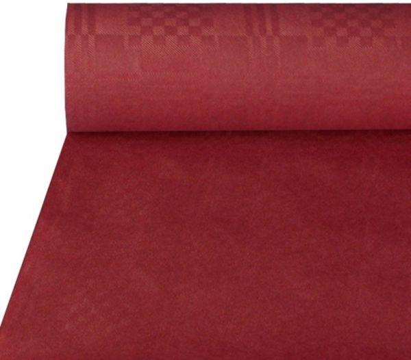 Papiertischtuch mit Damastprägung 50 m x 1 m bordeaux