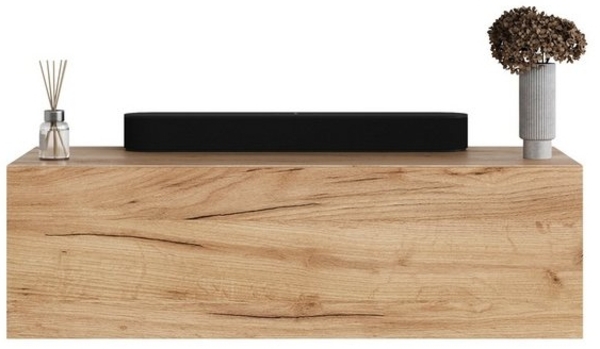 Planetmöbel Garderoben-Set Hängeschrank WEST 100 cm gold eiche, (Garderobenschrank, Wandgarderobe hängend oder stehend), in verschiedenen Farben Bild 4