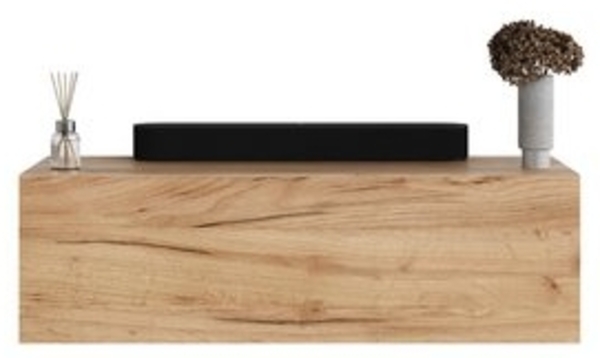 Planetmöbel Garderoben-Set Hängeschrank WEST 100 cm gold eiche, (Garderobenschrank, Wandgarderobe hängend oder stehend), in verschiedenen Farben Bild 6