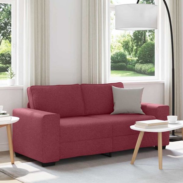 vidaXL 2-Sitzer-Sofa Weinrot 180x77x82 cm Stoff 4105169