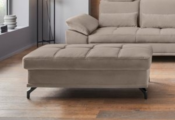 Places of Style Polsterhocker Costello, passend zur Serie, edle Metallfüße Bild 6