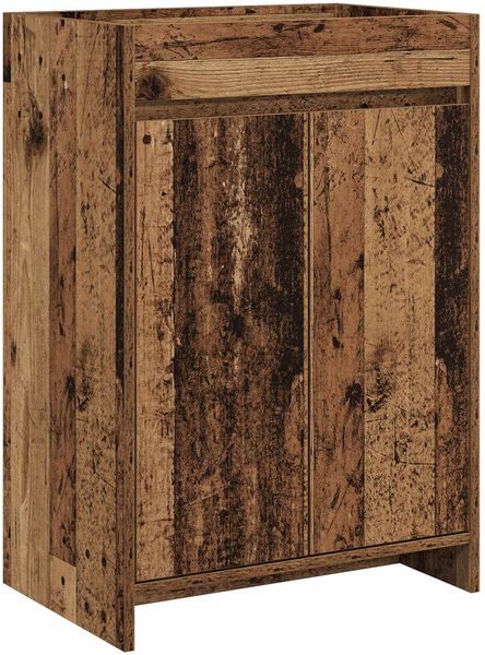 vidaXL Badunterschrank Altholz 56 x 37,5 x 81 cm Holzwerkstoff 890782