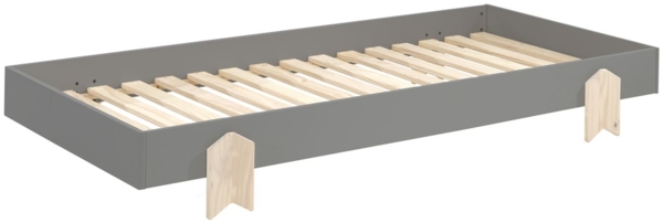 Stapelbett Karlene 204x94x28 Kinderbett MDF Grau